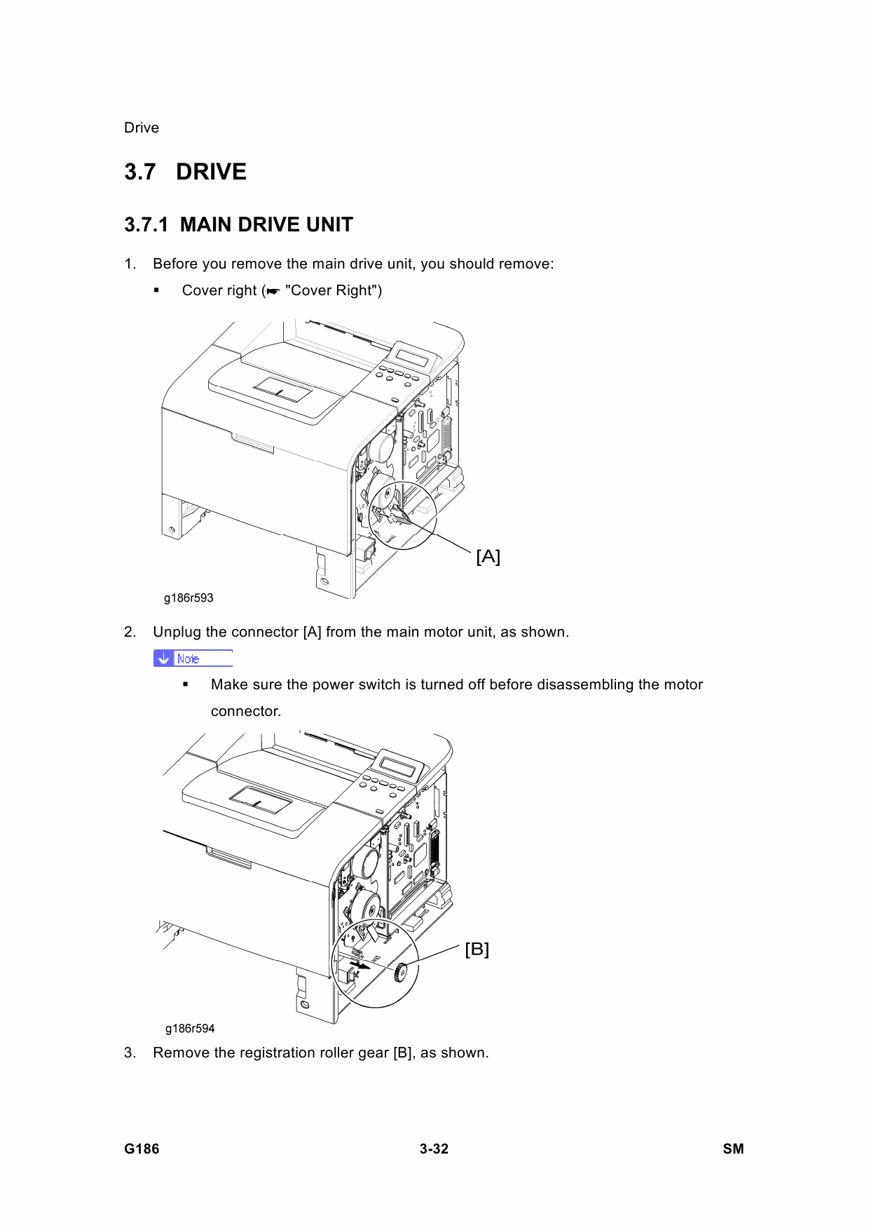 RICOH Aficio SP-5100N G186 Parts Service Manual-3